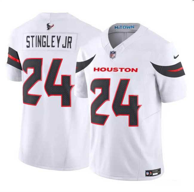 Mens Houston Texans #24 Derek Stingley Jr. White 2024 Vapor F.U.S.E. Limited Football Stitched Jersey Dzhi->houston texans->NFL Jersey